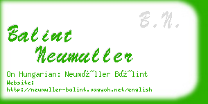 balint neumuller business card